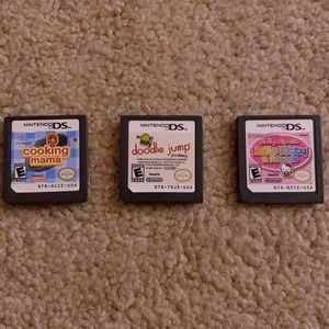 Cooking mama, doodle jump, hello kitty DS games